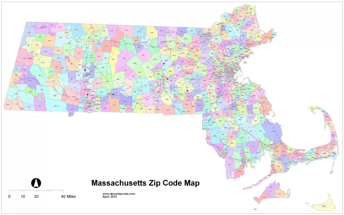 poštanski broj mapu Bostonu