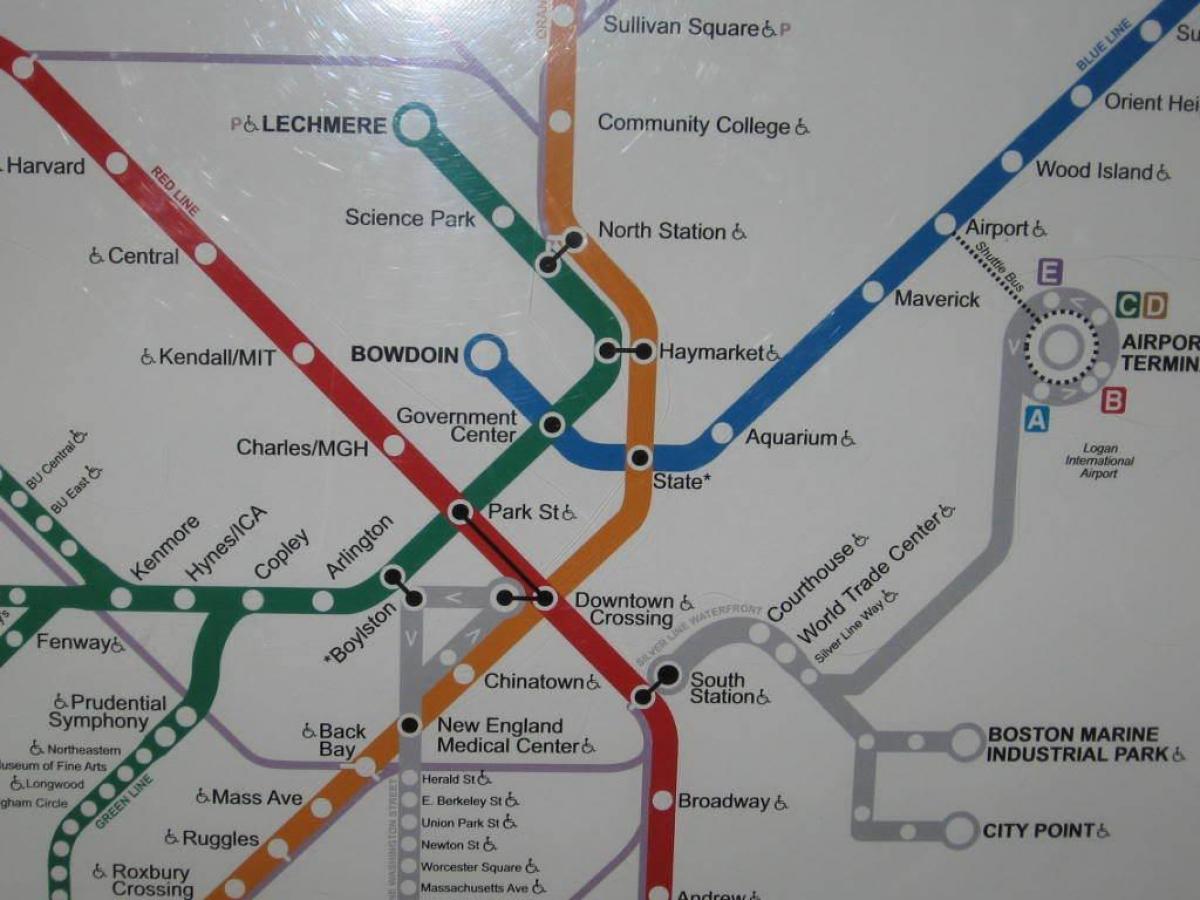 Bostonu južnoj stanici mapu