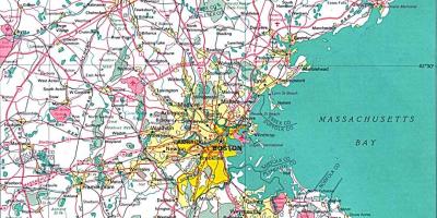 Mapa oblasti Bostona