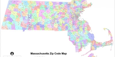 Poštanski broj mapu Bostonu