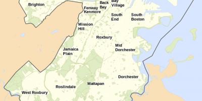 Mapa Boston i okolno podrucje