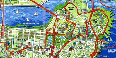 Turističke mapu Bostonu