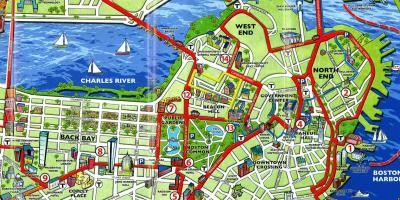 Turističke mapu Bostonu